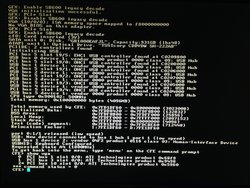 output of show vga command in cfe showing the two pci-e cards and one 9250 pci