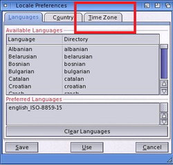 locale preferences