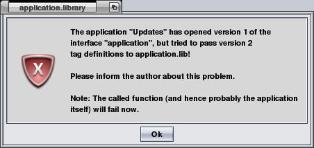 AmiUpdate saying it uses version 1 opening the Preference, while it should use version 2 regarding the application.library.